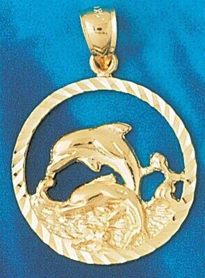 Dazzlers Jewelry Dolphin Pendant Necklace Charm Bracelet in Yellow, White or Rose Gold 487, MPN: DZ…