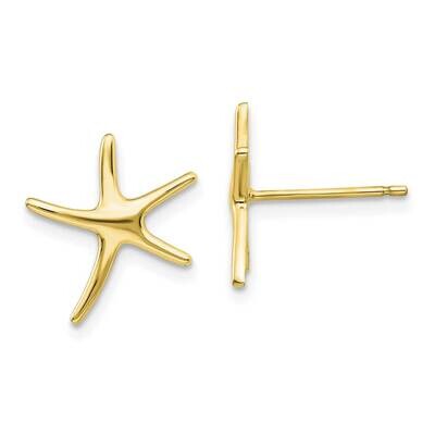 Starfish Earrings 10k Gold 10TE624, MPN: 10TE624, 63721818767