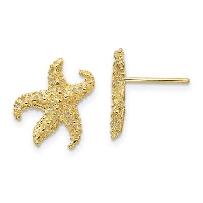Starfish Earrings 10k Gold 10E909, MPN: 10E909, 191101566660
