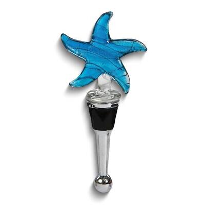 Blue Starfish Glass Bottle Stopper GM25722, MPN: GM25722, 807348127686