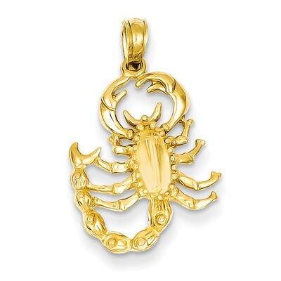 Scorpion Pendant 14k Gold D1330, MPN: D1330, 637218012299
