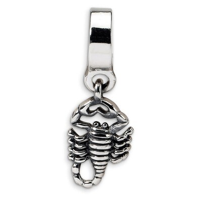 Scorpion Dangle Bead - Sterling Silver QRS520, MPN: QRS520, 883957724317