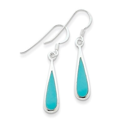 Dangling Turquoise Earrings Sterling Silver QE2628, MPN: QE2628, 883957924144