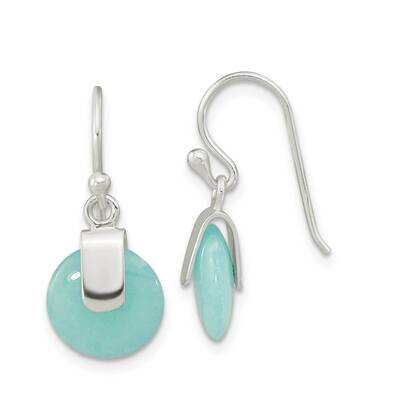 Imitation Turquoise Circle Earrings Sterling Silver QE15705, MPN: QE15705, 196904153918
