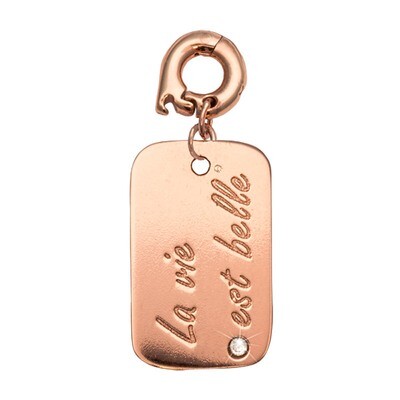 Nikki Lissoni La Vie Est Belle Charm Rose Gold-Plated 25mm D1131RGL, MPN: D1131RGL, 8718819239178