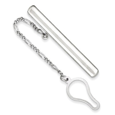 Tie Clip Sterling Silver Rhodium-plated QQ530, MPN: QQ530, 191101191541