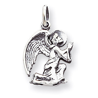 Antiqued Angel Charm Sterling Silver QC3779