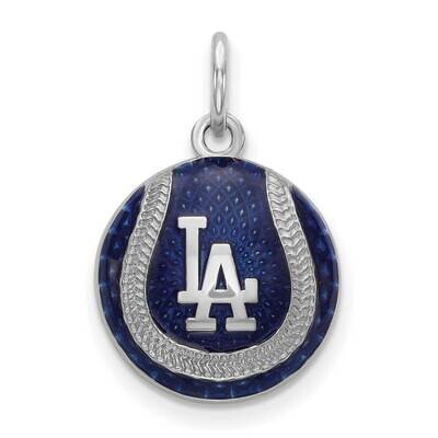 MLB Los Angeles Dodgers Enameled Baseball Charm Sterling Silver Rhodium-plated SS520DOD, MPN: SS520…