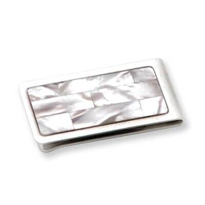 White Mother Of Pearl Money Clip GM2934, MPN: GM2934,