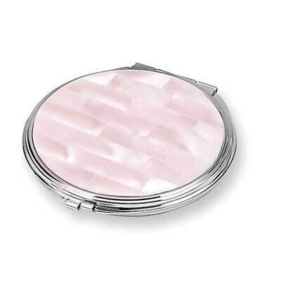 Pink Mother Of Pearl Round Compact Mirror GP8996, MPN: GP8996,