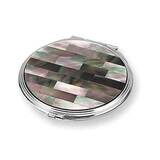 Black Mother Of Pearl Round Compact Mirror GP8995, MPN: GP8995,