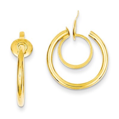Non-pierced Hoop Earrings 14k Gold PRE615, MPN: PRE615, 883957326252