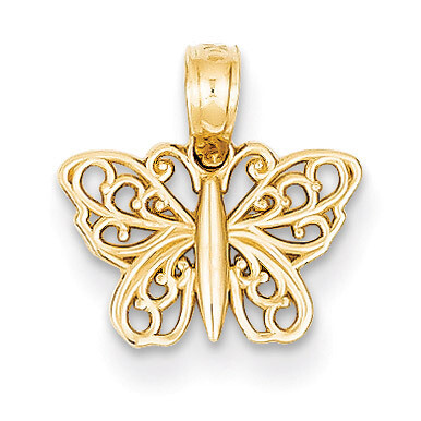 Filigree Butterfly Charm 14k Gold K4839, MPN: K4839, 637218000791