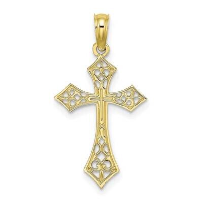 Filigree Cross Charm 10k Gold 10K8495, MPN: 10K8495, 63721816275