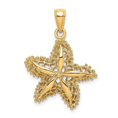 Starfish Filigree Charm 14k Gold K7827, MPN: K7827, 637218184590