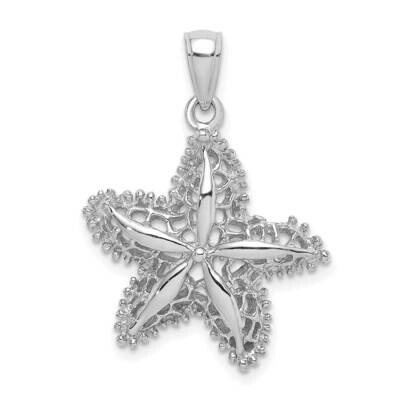 Starfish Filigree Charm 14k White Gold K7827W, MPN: K7827W,