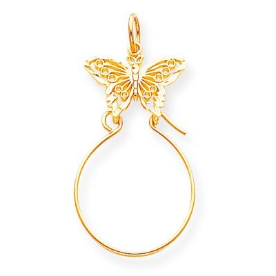 Filigree Butterfly Charm Holder 10k Gold 10C691, MPN: 10C691, 886774084848