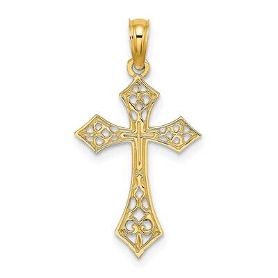 Filigree Cross Charm 14k Gold K8495, MPN: K8495, 637218045785