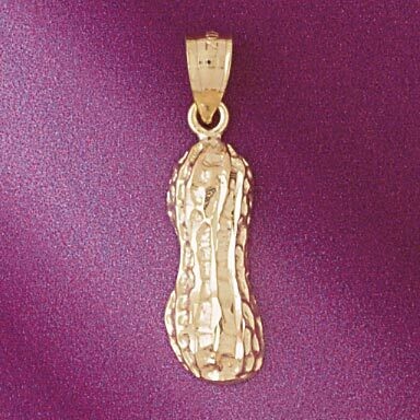 Dazzlers Jewelry Peanut Pendant Necklace Charm Bracelet in Yellow, White or Rose Gold 6892, MPN: DZ…