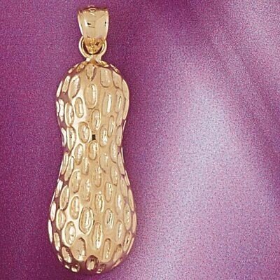 Dazzlers Jewelry Peanut Pendant Necklace Charm Bracelet in Yellow, White or Rose Gold 6894, MPN: DZ…