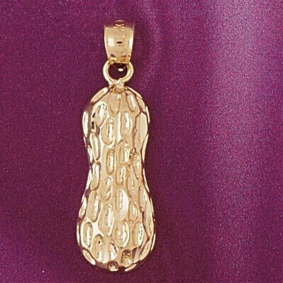 Dazzlers Jewelry Peanut Pendant Necklace Charm Bracelet in Yellow, White or Rose Gold 6893, MPN: DZ…