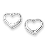 Heart Post Earrings Sterling Silver QE8697, MPN: QE8697, 883957007878