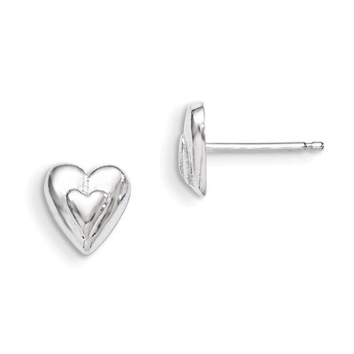 Heart Earring Sterling Silver QE673, MPN: QE673, 886774113852