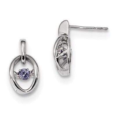 Created Alexandrite Birthstone Vibrant Earrings Sterling Silver Rhodium QBE32JUN, MPN: QBE32JUN, 88…