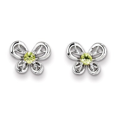 Peridot August Earrings Sterling Silver QBE24AUG, MPN: QBE24AUG, 883957396682