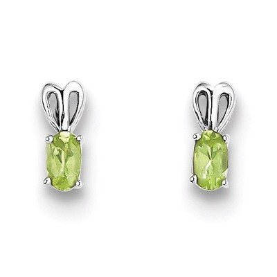 Peridot August Earrings Sterling Silver QBE20AUG, MPN: QBE20AUG, 883957536101