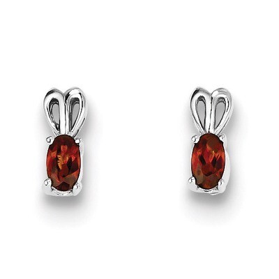 Garnet January Earrings Sterling Silver QBE20JAN, MPN: QBE20JAN, 883957478432