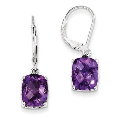 Amethyst Earrings Sterling Silver QE9902AM, MPN: QE9902AM, 883957357287