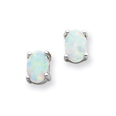 Opal Post Earrings Sterling Silver QE4972, MPN: QE4972, 191101188787