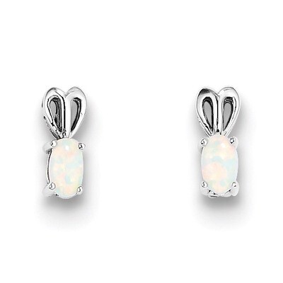 Opal October Earrings Sterling Silver QBE20OCT, MPN: QBE20OCT, 883957487892