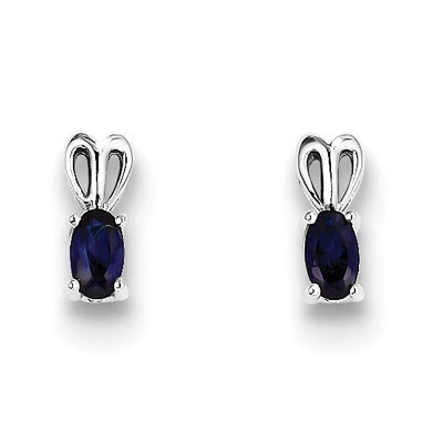 Sapphire September Earrings Sterling Silver QBE20SEP, MPN: QBE20SEP, 883957457628