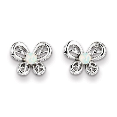 Opal October Earrings Sterling Silver QBE24OCT, MPN: QBE24OCT, 883957532202