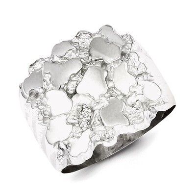 Men&#39;s Nugget Ring Sterling Silver QR4455, MPN: QR4455, 883957437637