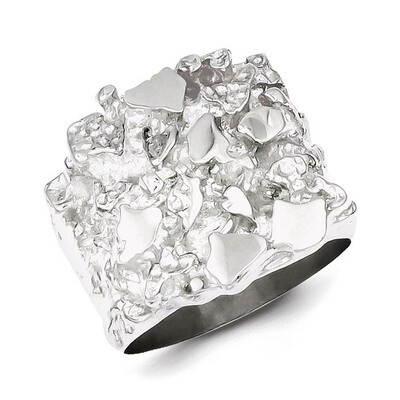 Men&#39;s Nugget Ring Sterling Silver QR4451, MPN: QR4451, 883957482347