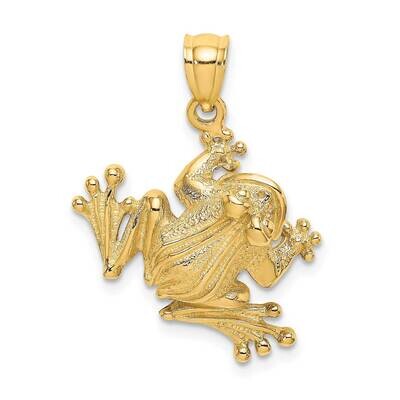 Frog Sitting Charm 14k Gold 2-D K6585, MPN: K6585, 637218083787