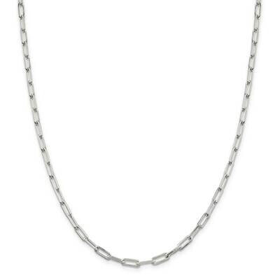 4.25mm Elongated Open Link Chain 22 Inch Sterling Silver QFC54-22, MPN: QFC54-22,