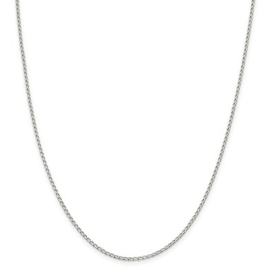 24 Inch 1.5mm Open Link Chain Sterling Silver QLL050-24, MPN: QLL050-24, 886774422015