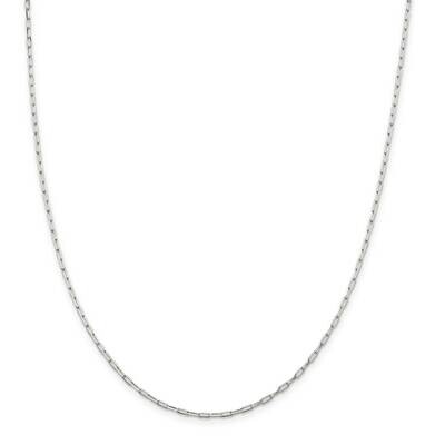 2mm Elongated Open Link Chain 26 Inch Sterling Silver QFC156-26, MPN: QFC156-26,
