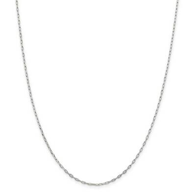 1.75mm Elongated Open Link Chain 22 Inch Sterling Silver QFC155-22, MPN: QFC155-22,