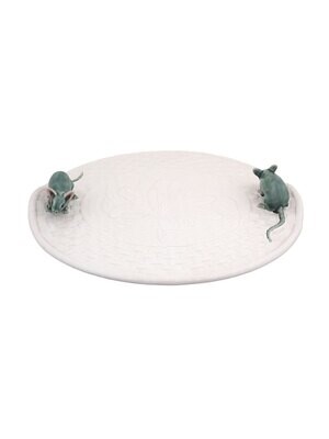 Bordallo Pinheiro Pinheiro Cheese Tray White Lily Cheese Tray with Mouse White Natural 65004806, MP…