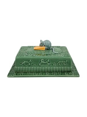 Bordallo Pinheiro Pinheiro Cheese Tray Cheese Tray Mouse with Lid Green Natural 65007089, MPN: 6500…