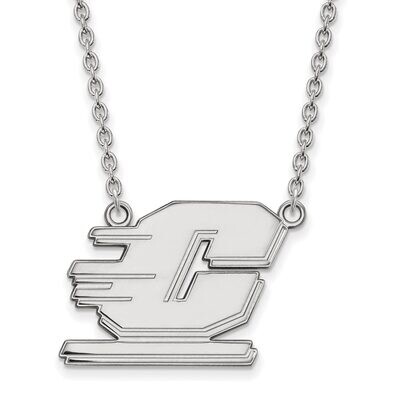 Central Michigan University Large Pendant with Necklace Sterling Silver SS012CMU-18, MPN: SS012CMU-…