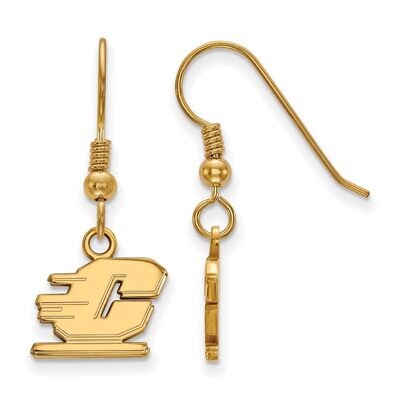 Central Michigan University x-Small Dangle Earring Wire Gold-plated Silver GP005CMU, MPN: GP005CMU,…