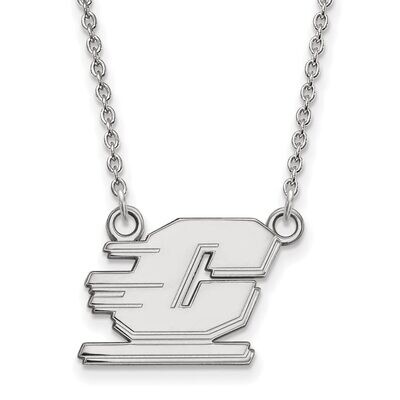 Central Michigan University Small Pendant with Necklace Sterling Silver SS011CMU-18, MPN: SS011CMU-…