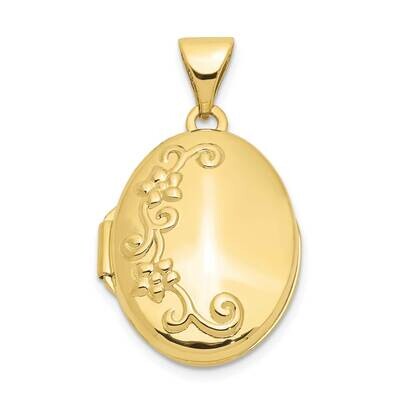 Floral Locket 10k Gold 10XL116, MPN: 10XL116,