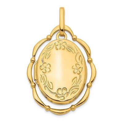 Dancing 24mm Oval Locket Pendant 14k Gold XL784, MPN: XL784, 886774030500